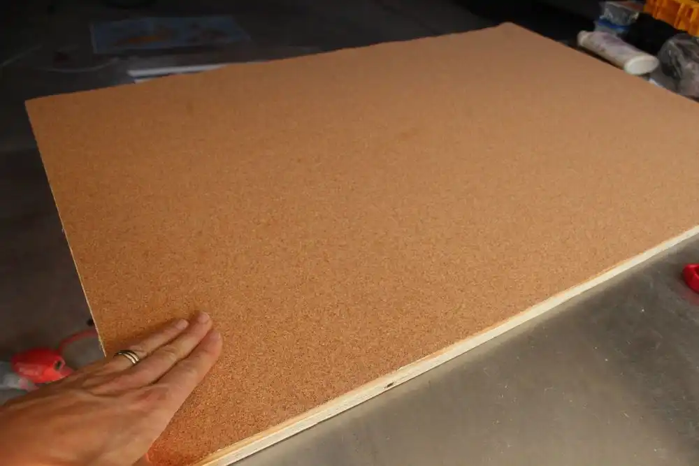 DIY Framed Map Corkboard - Carefully spread your corkboard over