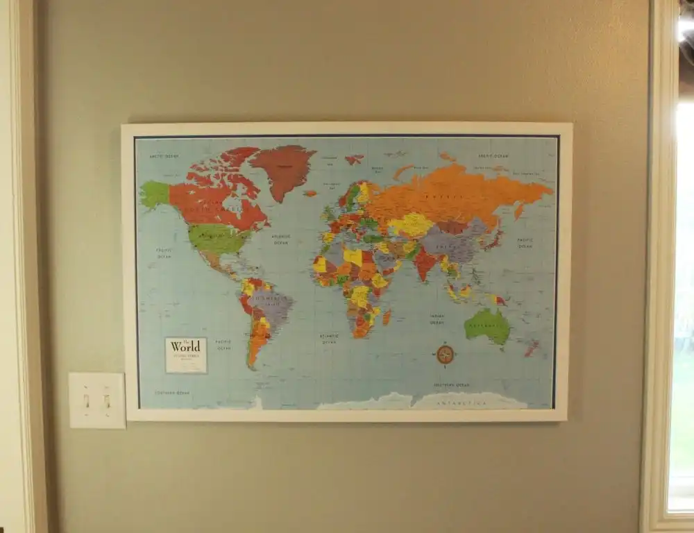 DIY Framed Map Corkboard - Frame