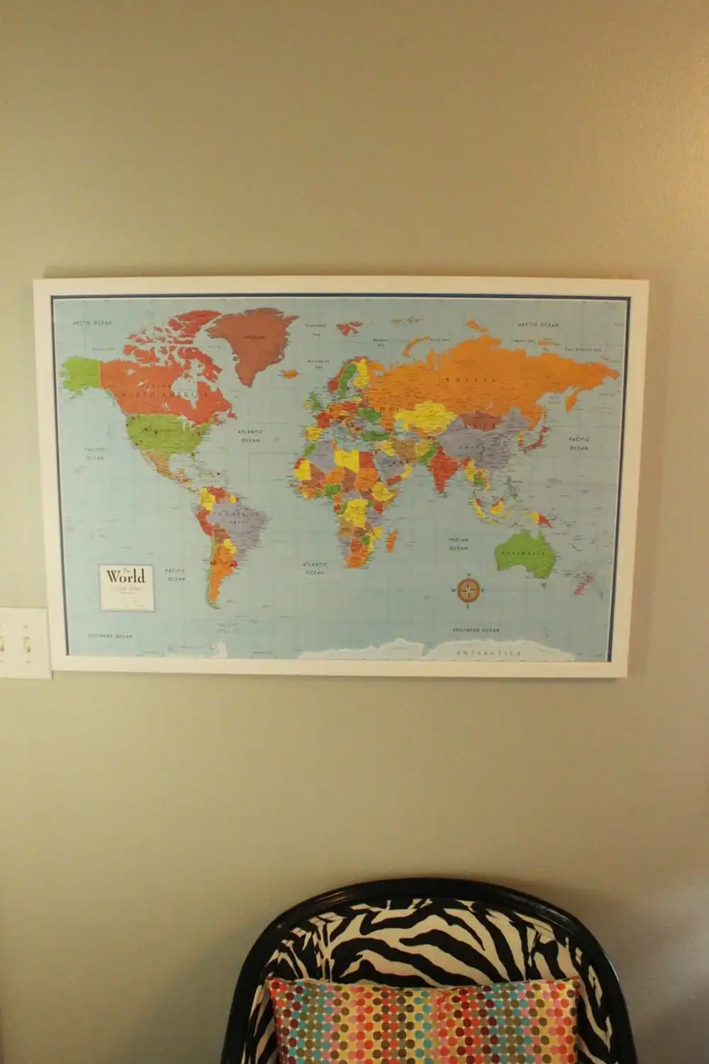 DIY Framed Map Corkboard Fun For Kids