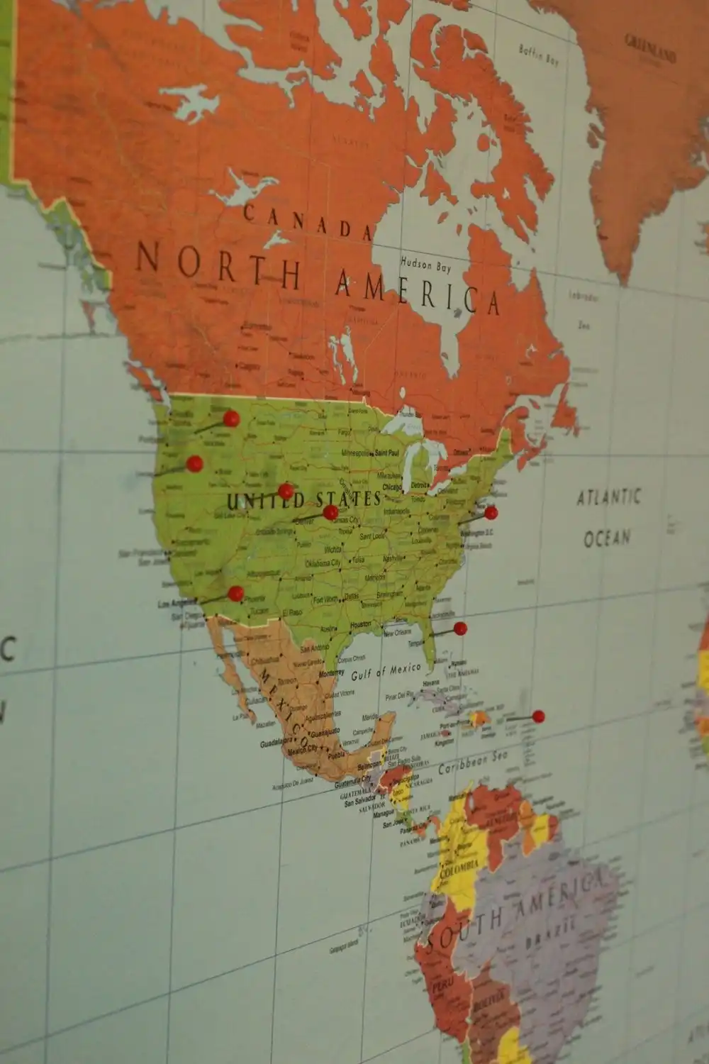 DIY Framed Map Corkboard - travel pinning