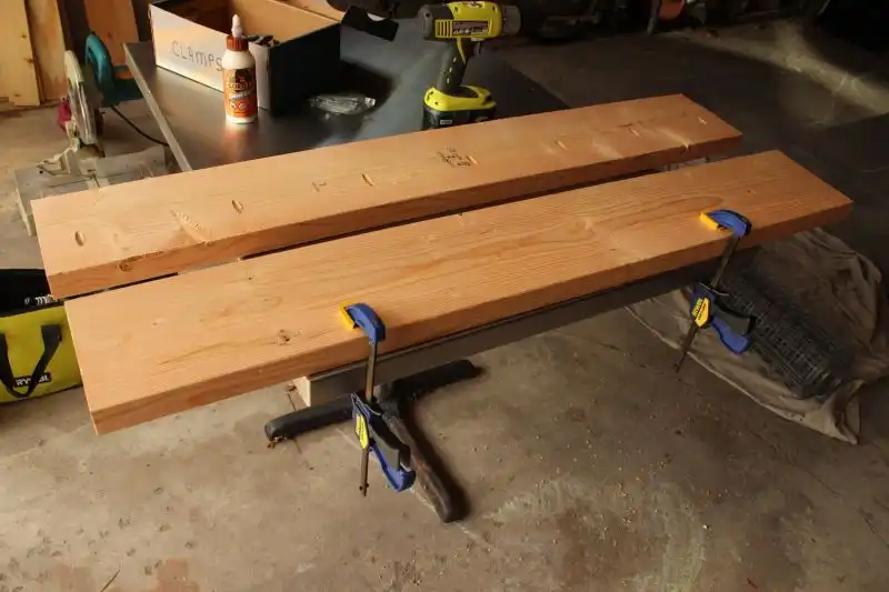 DIY Industrial Bench-large enough clamps