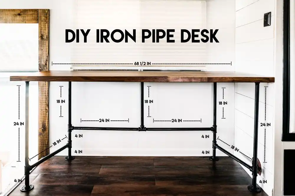 DIY Iron Pipe Desk Plan