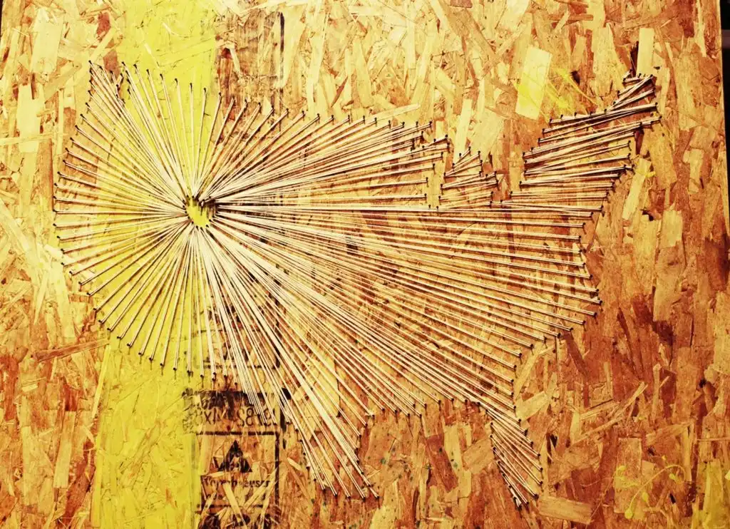 DIY Map String Art With An Industrial Vibe