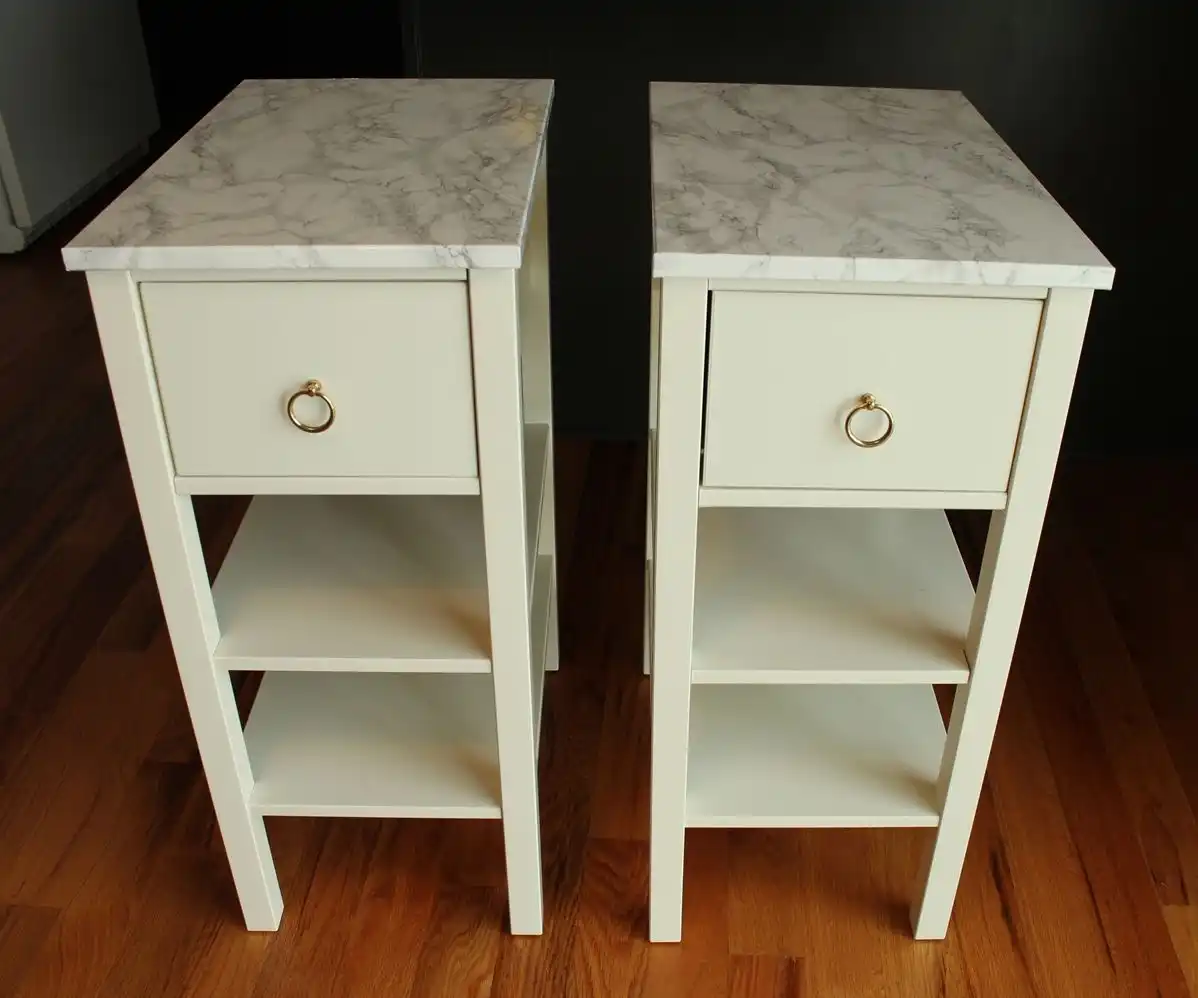 DIY Marble Contact Paper - narrow design for small spaces