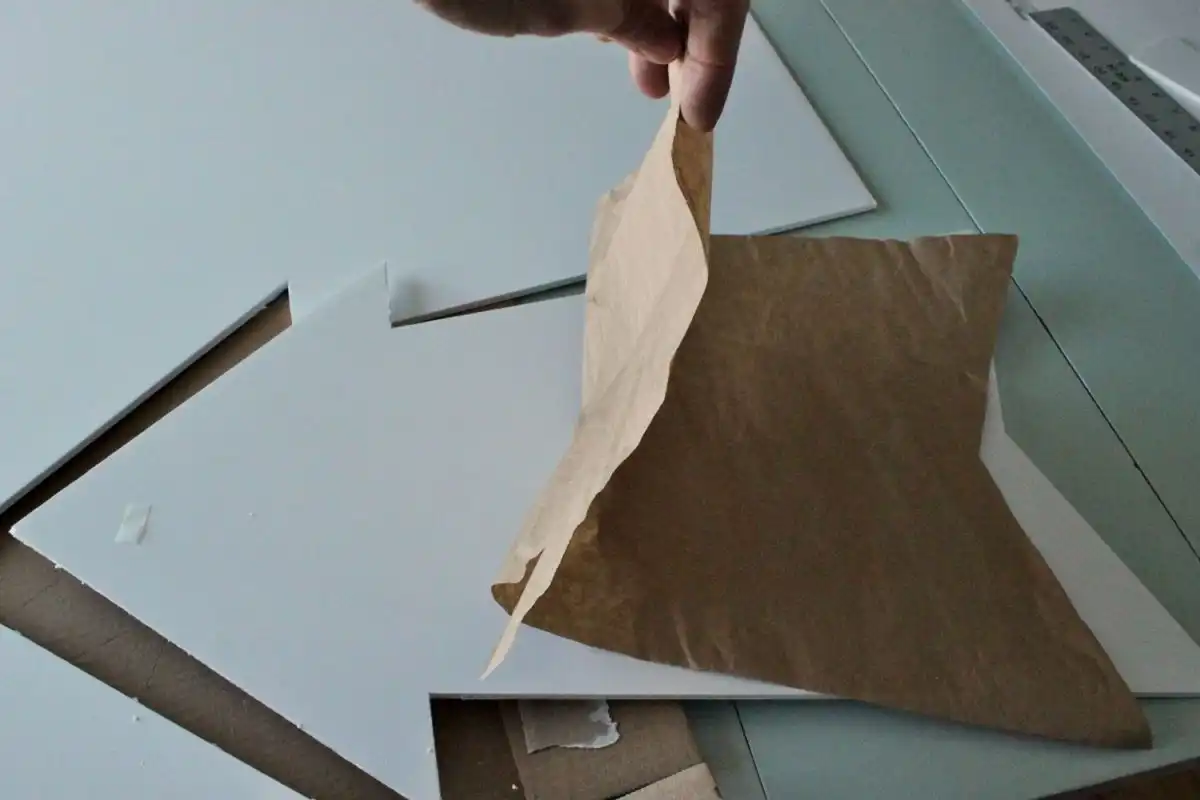 DIY Marquee Sign - remove the butcher paper patern