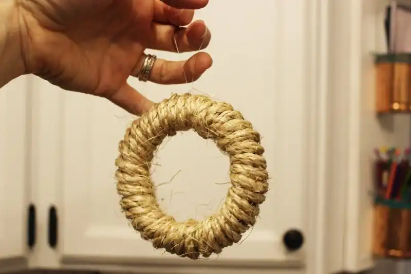 DIY Mason Jar Lid Wreaths - ready to be hang