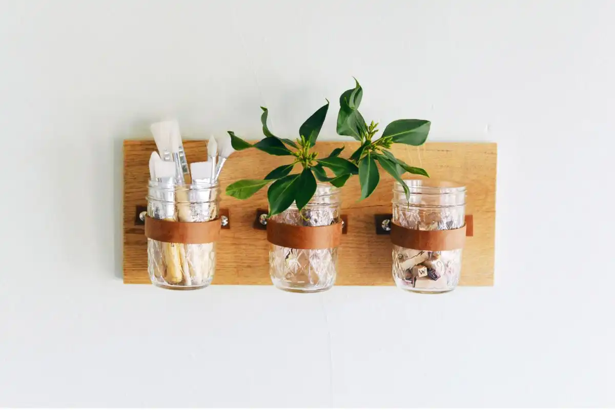 DIY Mason Jar Wall Organizer