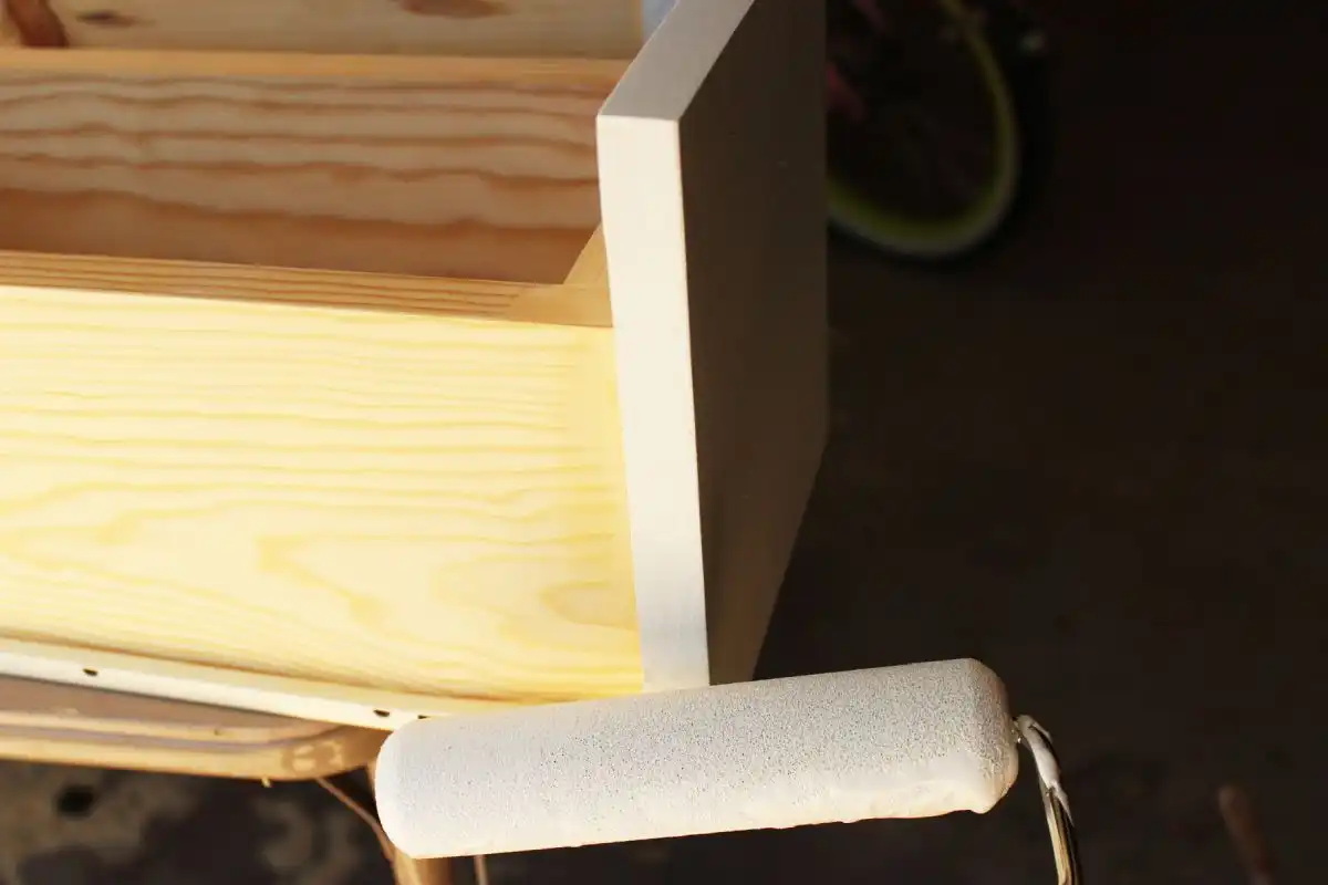 DIY Modern Wooden Dresser Prime then paint everything