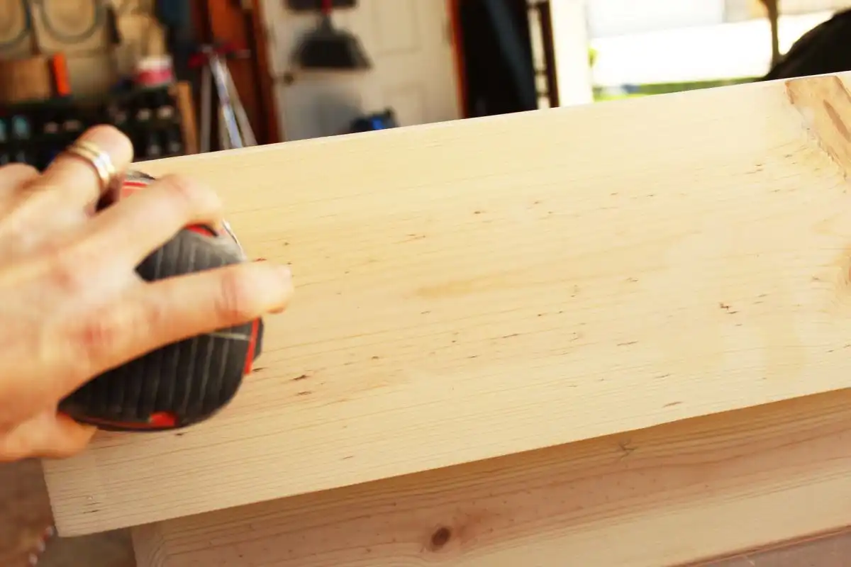 DIY Modern Wooden Dresser When the wood filler is dry sand it smooth