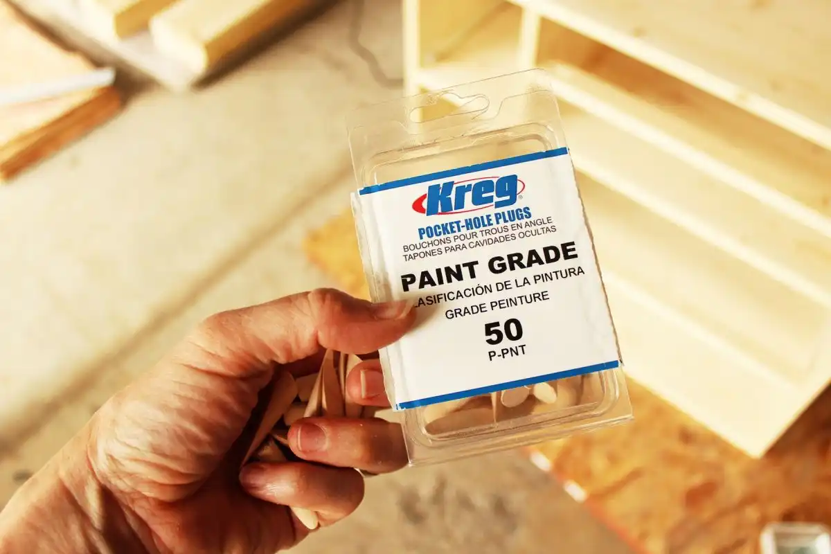 DIY Modern Wooden Dresser choose to fill your pocket holes