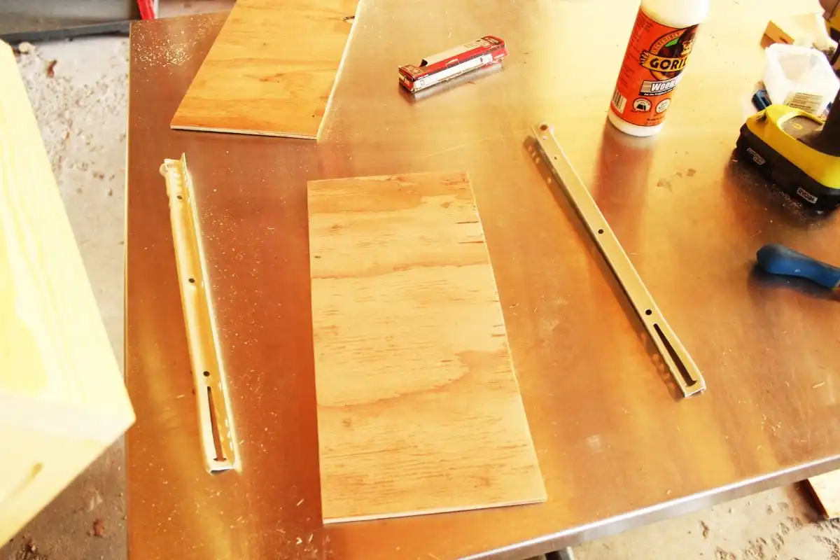 DIY Modern Wooden Dresser plywood piece that has been cut