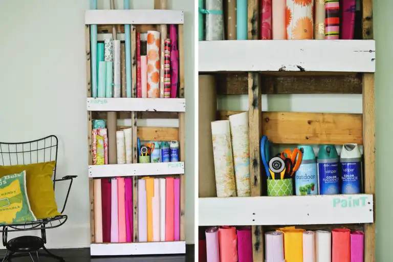 DIY Pallet Storage Shelving