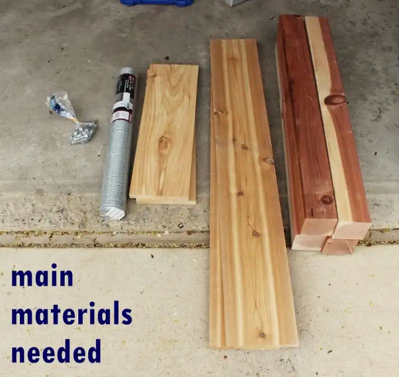 DIY Raised Flower Box-materials