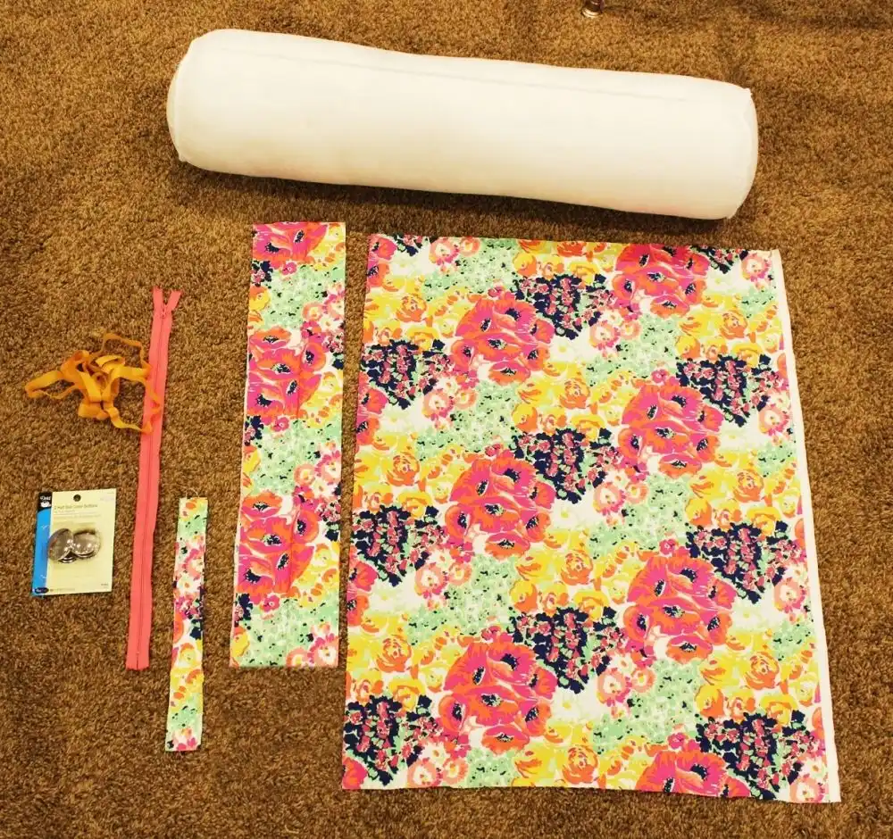 DIY Sew a Bolster Pillow Materials for the project