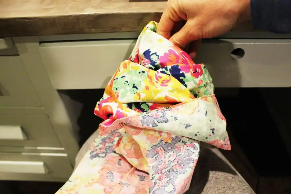 DIY Sew a Bolster Pillow Turn your whole fabric right side out