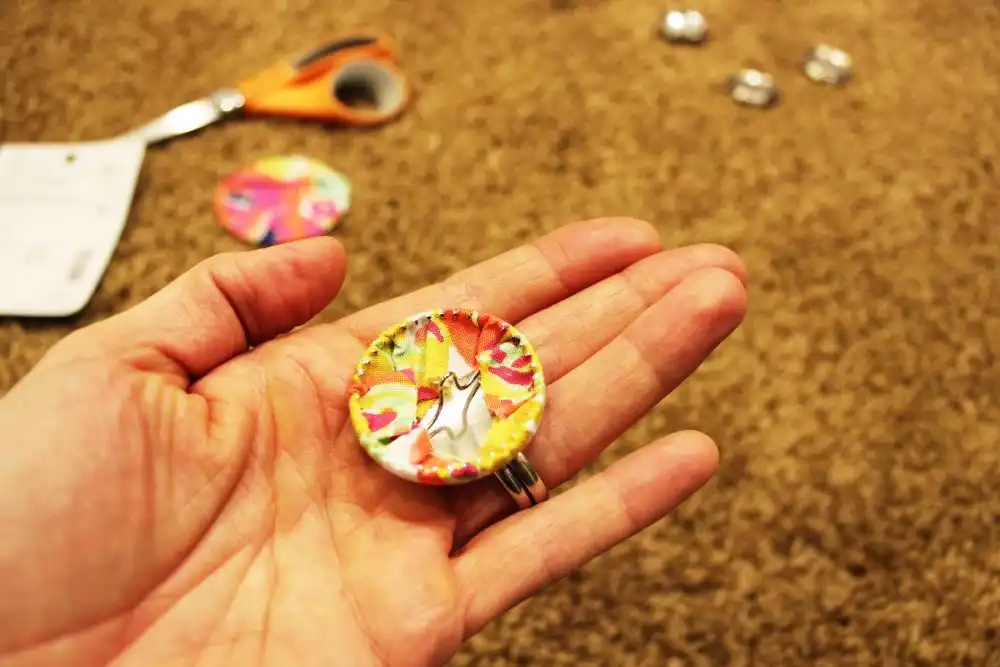 DIY Sew a Bolster Pillow Work your way around the entire button