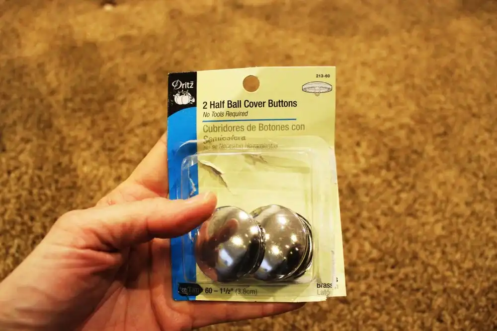 DIY Sew a Bolster Pillow You should have two large cover buttons at the ready