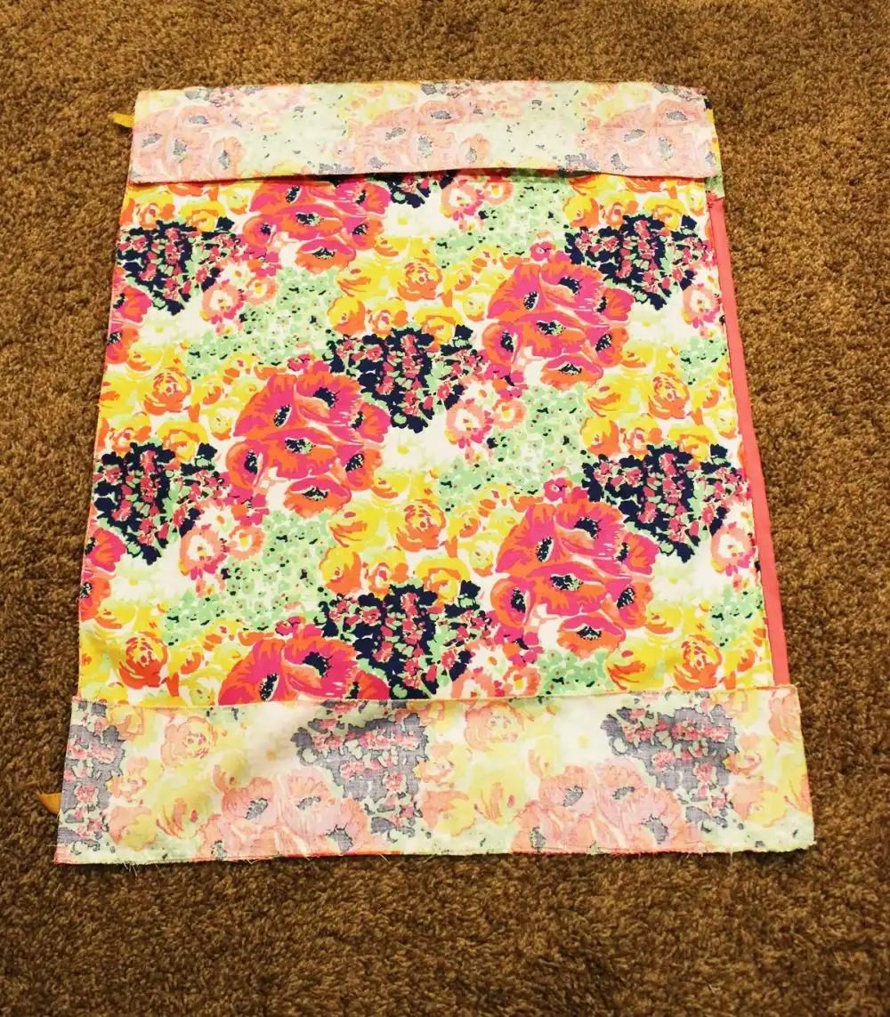 DIY Sew a Bolster Pillow Your main fabric piece now looks like this