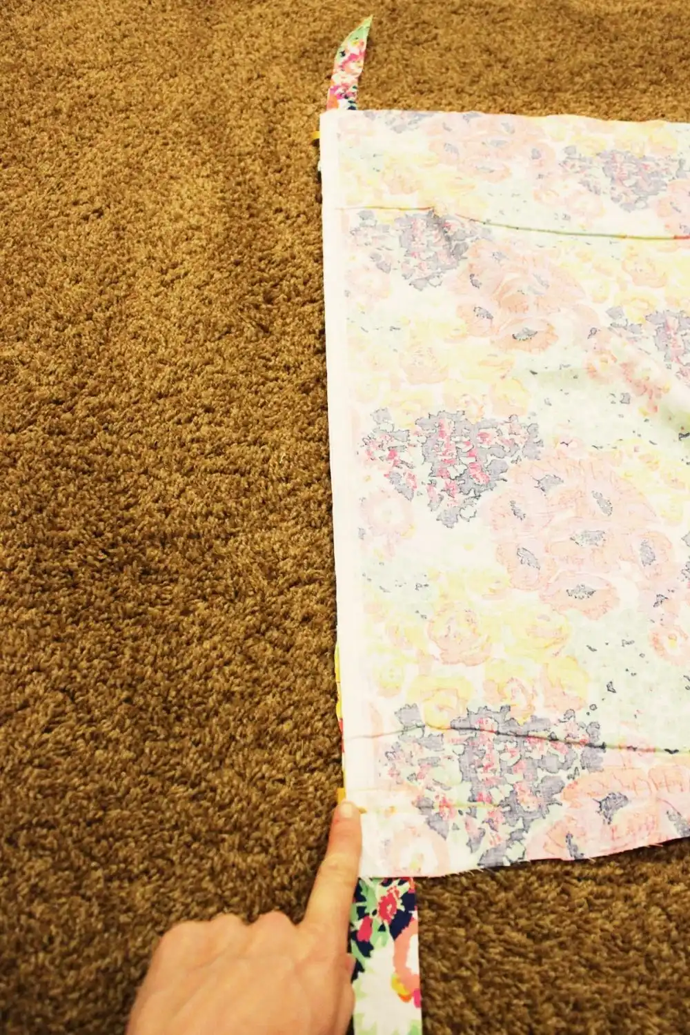 DIY Sew a Bolster Pillow added trim to your main fabric piece