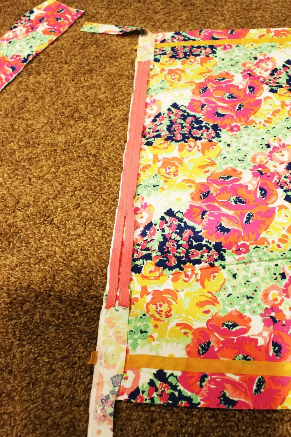 DIY Sew a Bolster Pillow attached to your main fabric piece