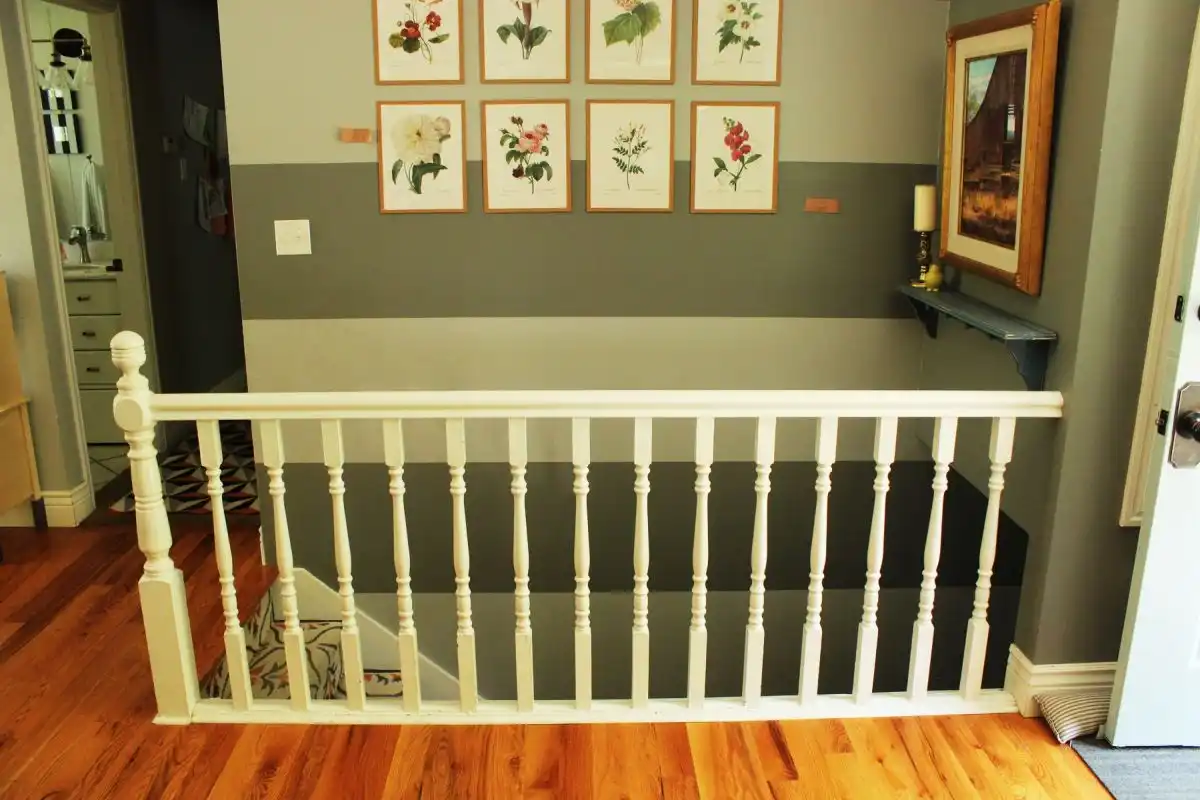 DIY Stair Railing - before renovation