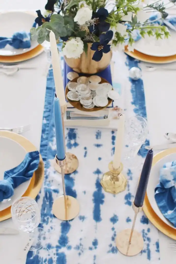 DIY Tie-Dye alternative Table Runner