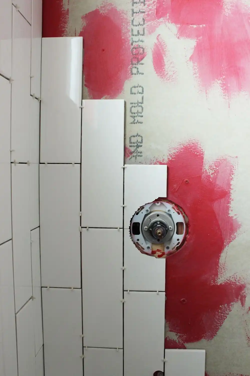 DIY Tile Shower Tub Surround-tile saw