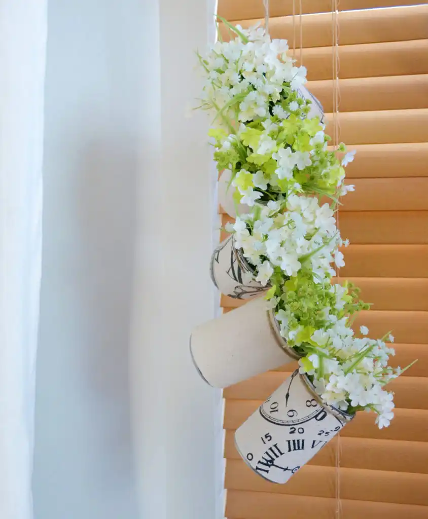 DIY Tin Can Hanging Planter