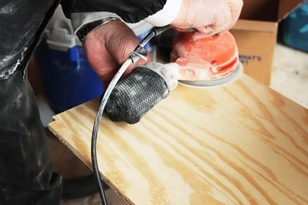 DIY Toy Box sand all plywood boards
