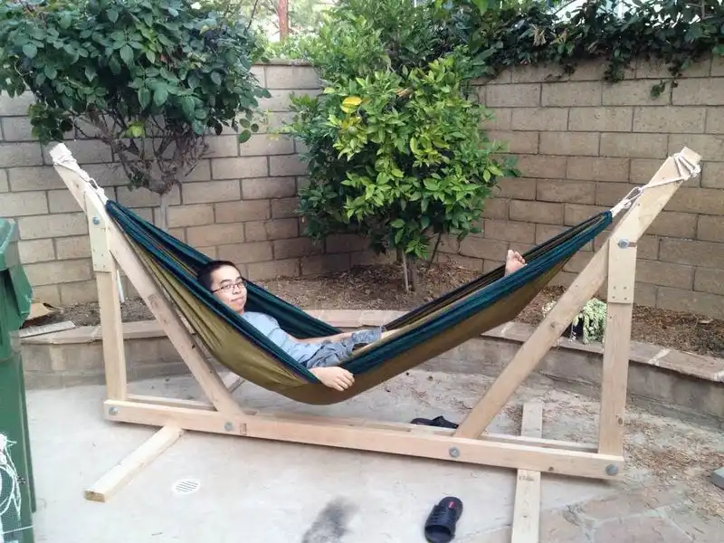 DIY Wooden Hammock Stand