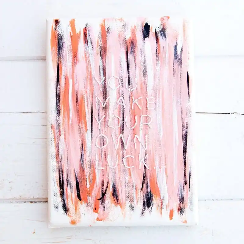 DIY abstract quote art
