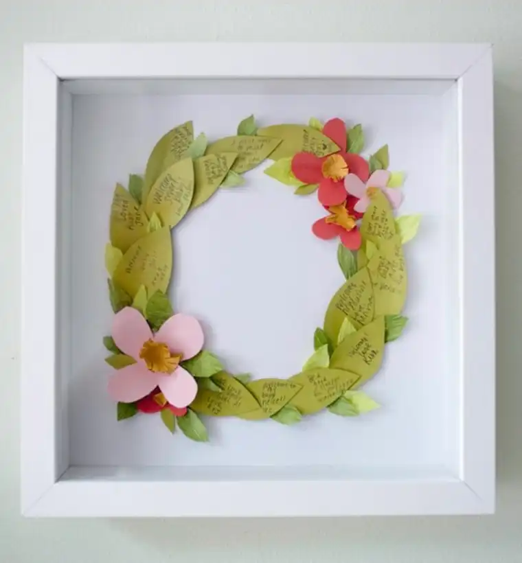 DIY baby shower wreath