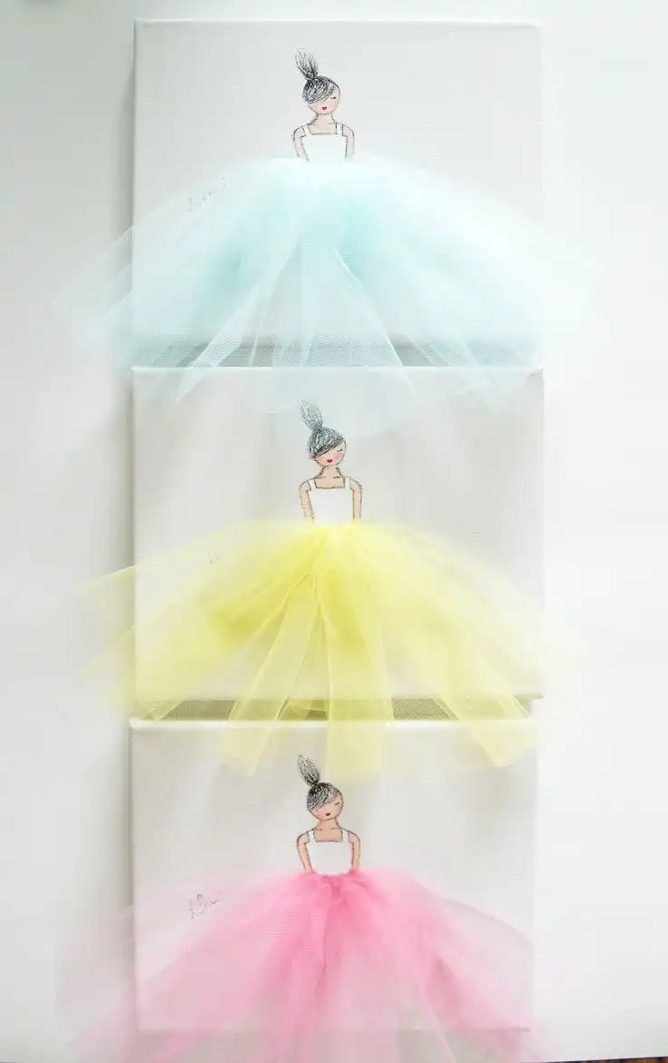 DIY ballerina canvas