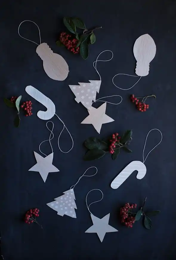 DIY balsa wood ornaments