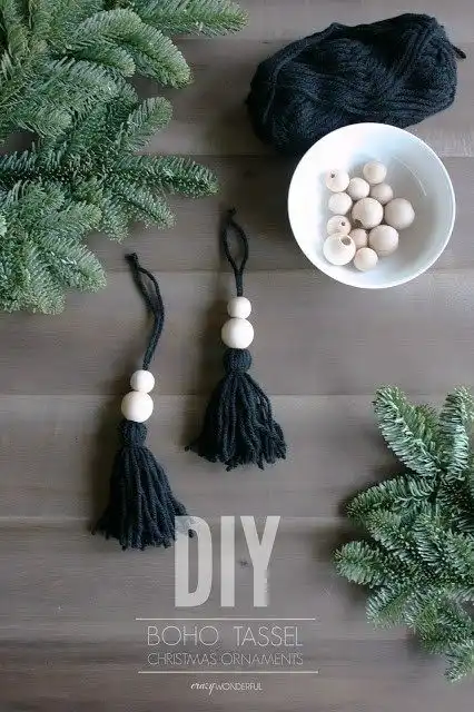 DIY boho christmas ornaments