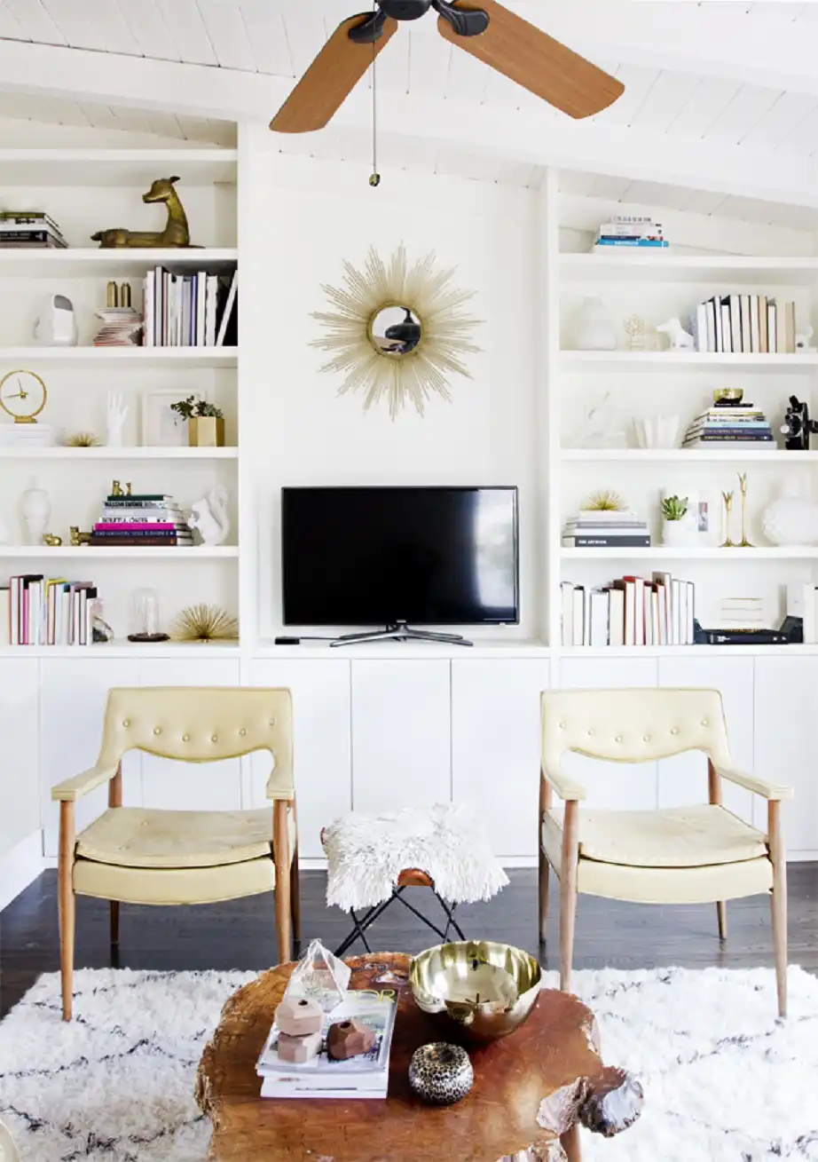 DIY built in tv shelves cabinets