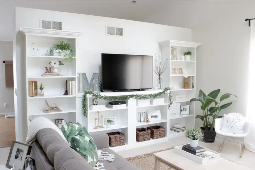 DIY built ins ikea hack bookcase