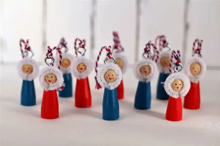 DIY eskimo ornaments