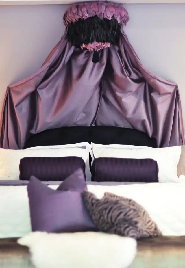 DIY feather canopy