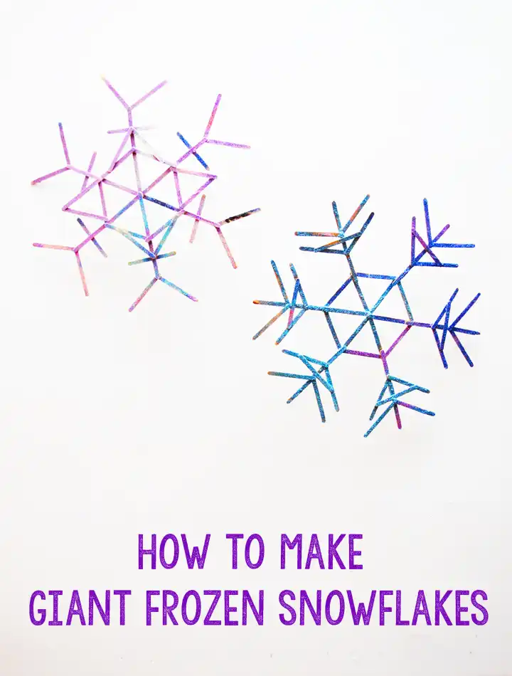 DIY frozen snowflakes