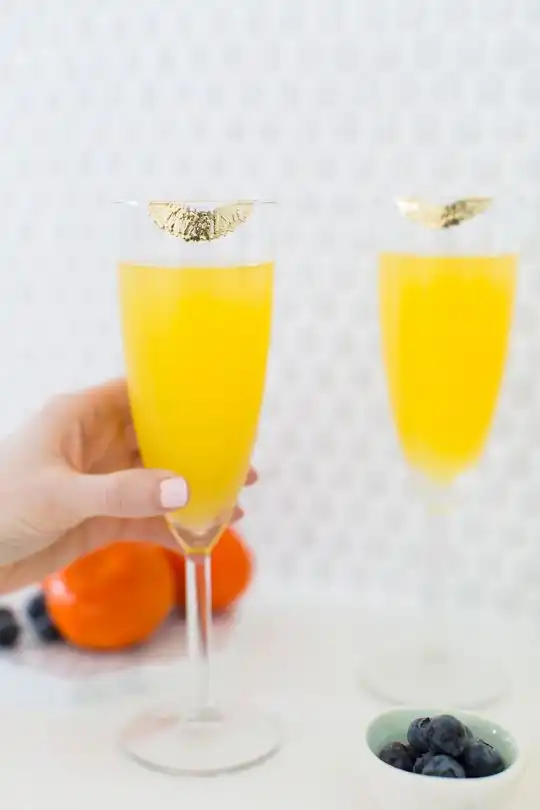 DIY gold lip glasses