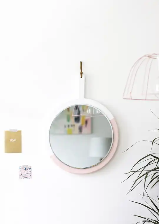 DIY hanging wall mirror