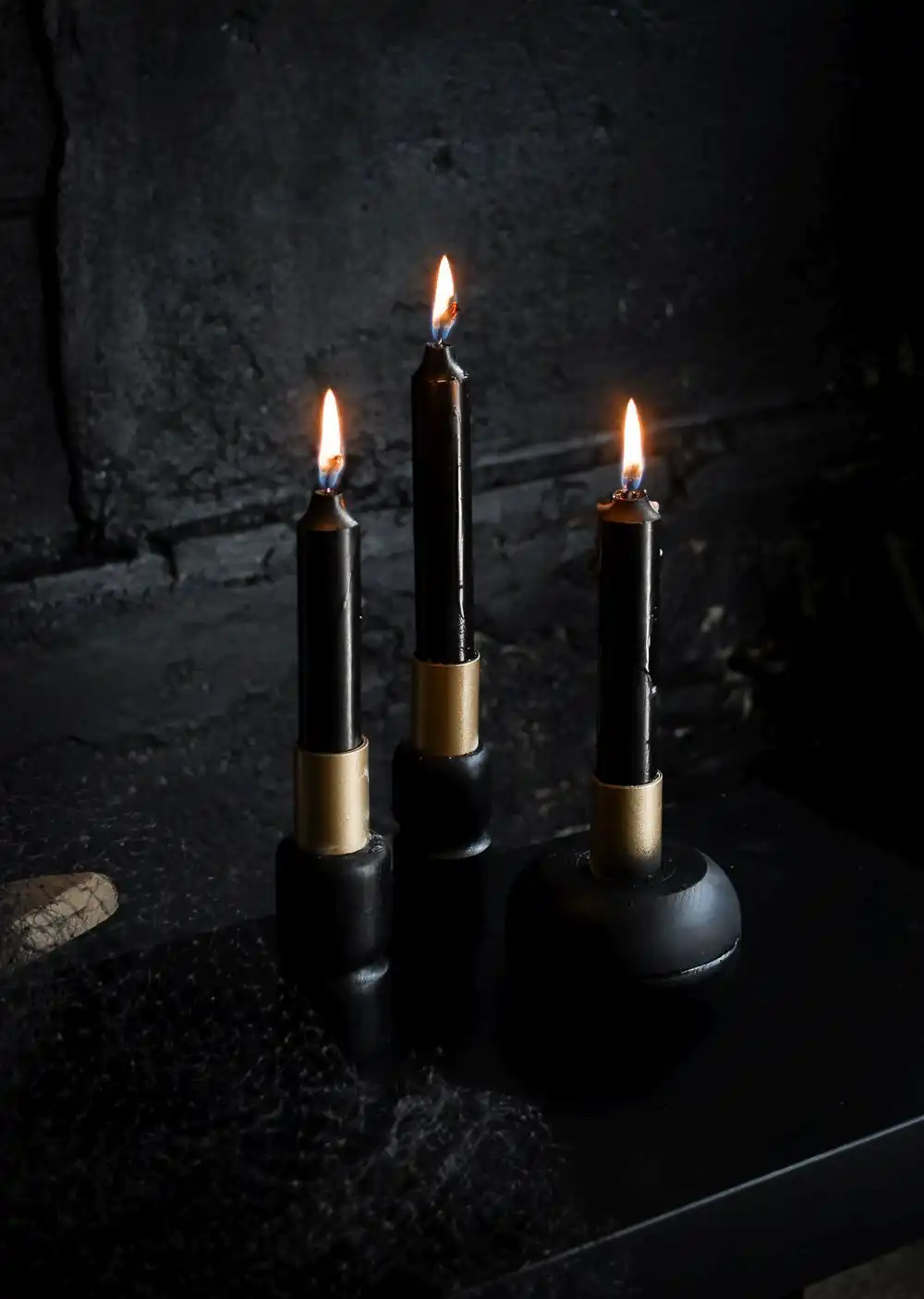 DIY hardware candleholders