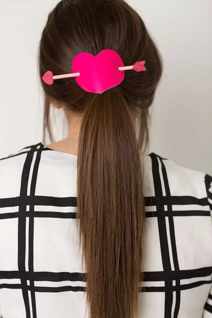 DIY heart hairpiece