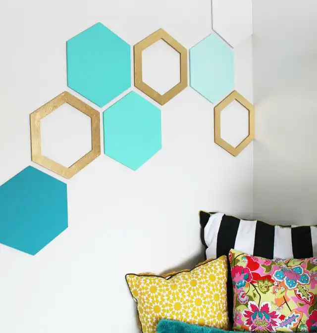 DIY hexagon wall