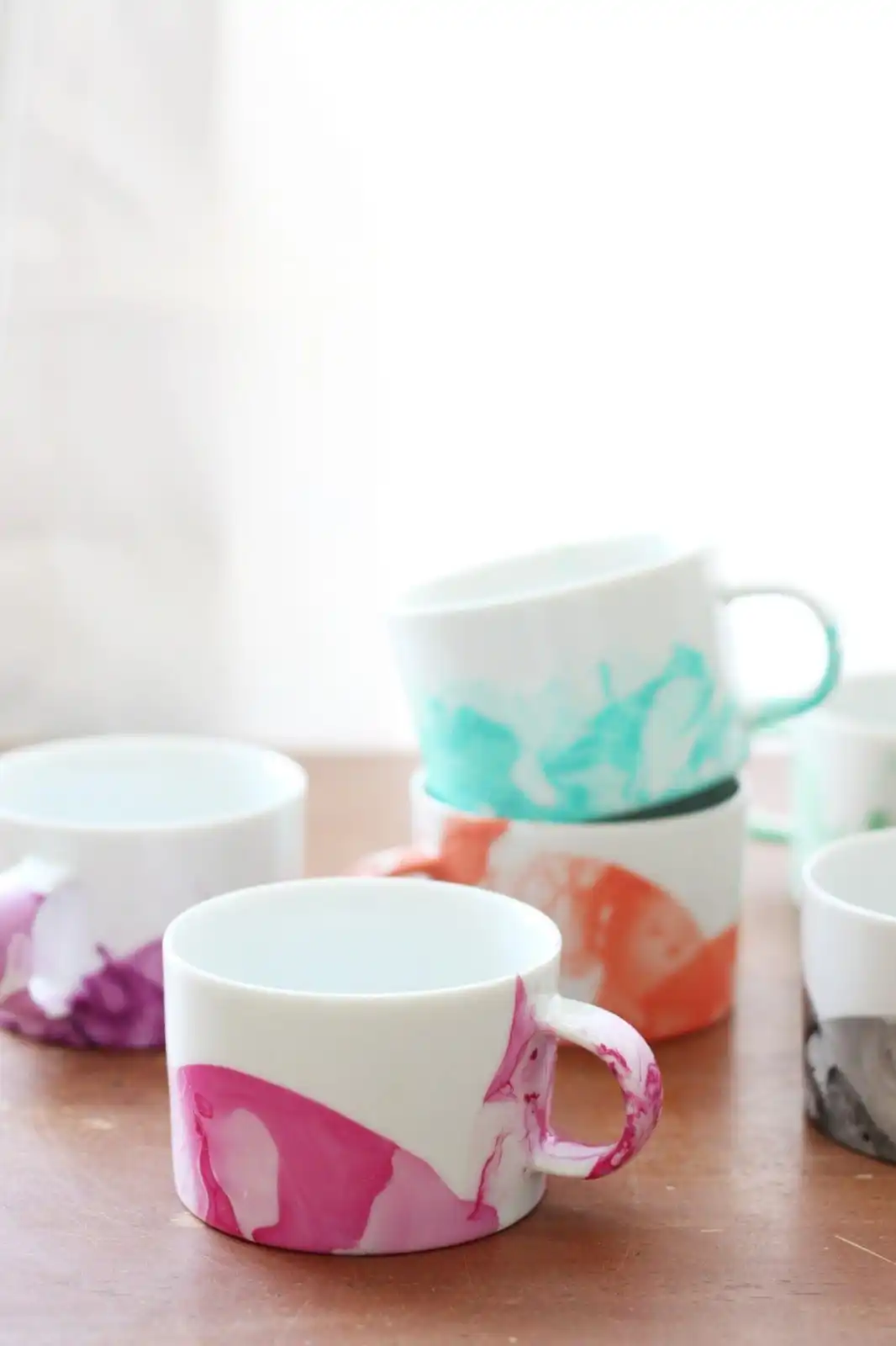 DIY nail polish marble cup