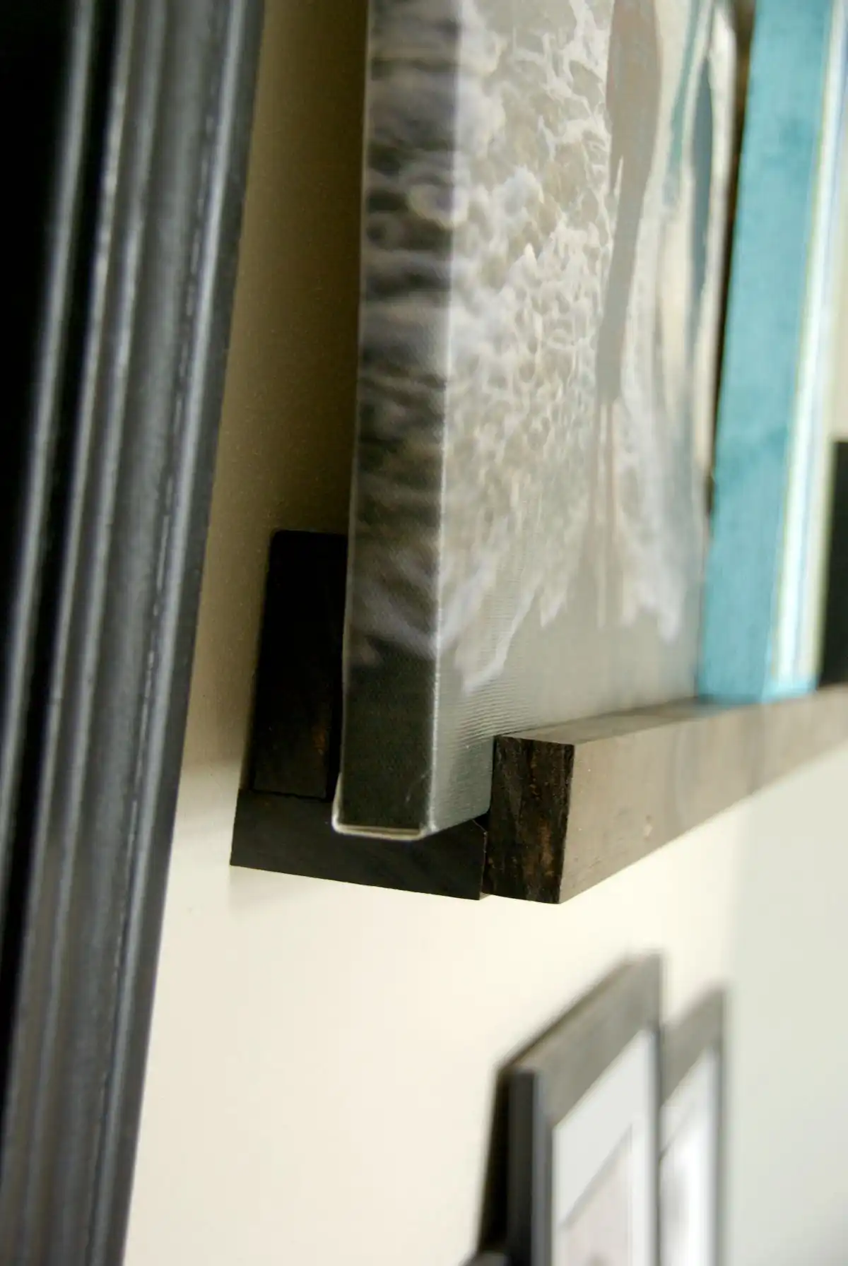 DIY picture ledge side view