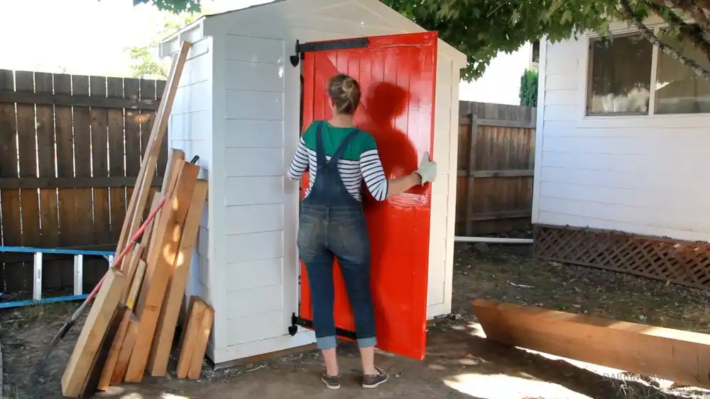 DIY red barn door