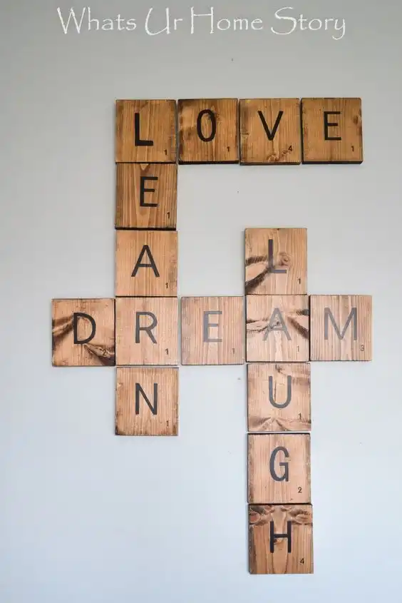 DIY scrabble letters