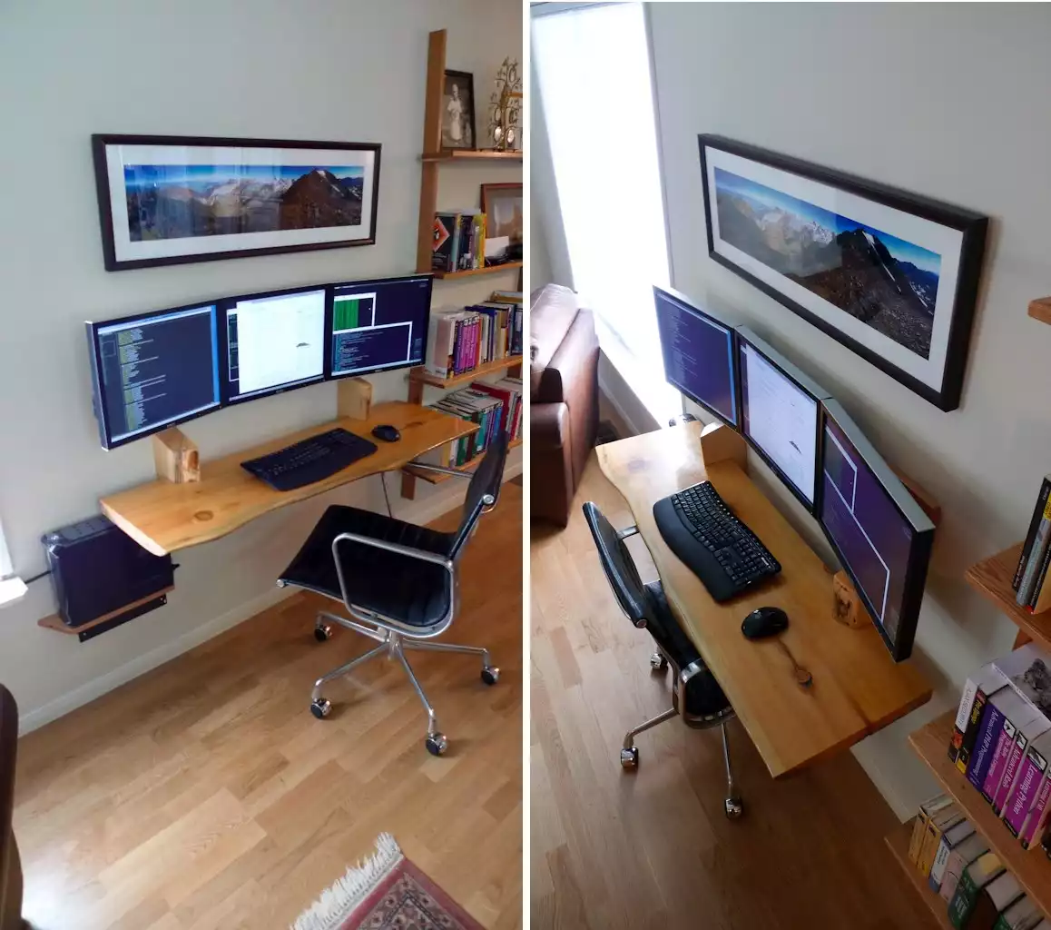 DIY small computer desk